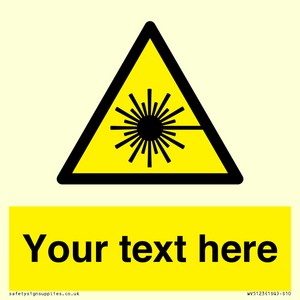 Custom Laser Hazard Sign